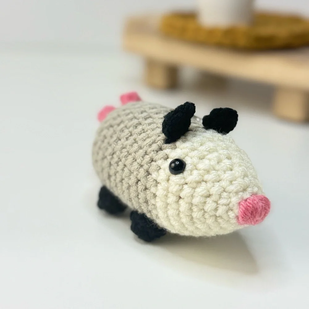 Handcrafted Opossum Keychain